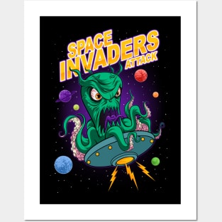 Space Invaders Attack Posters and Art